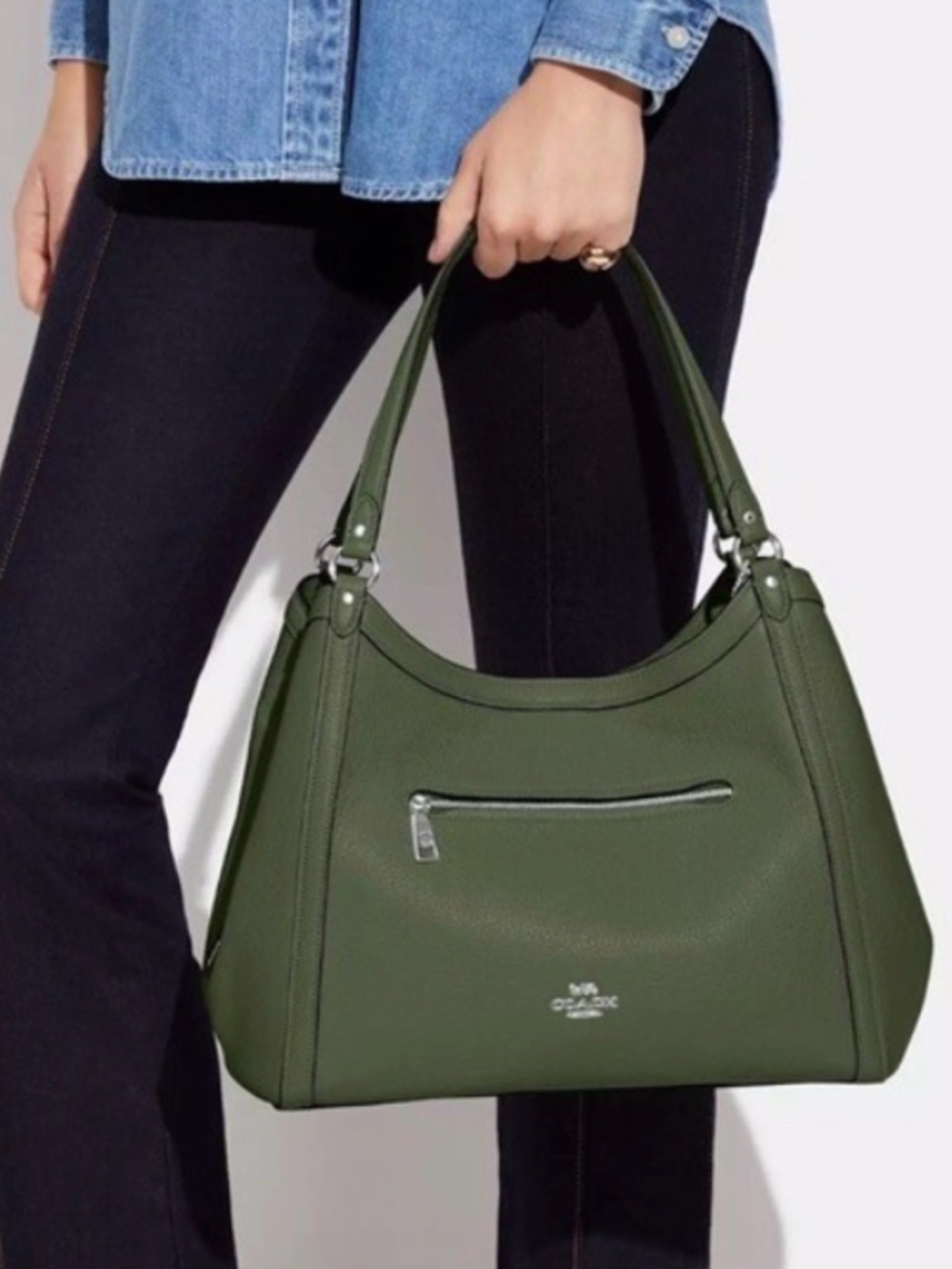 Coach Kristy Women's Shoulder Bag - olive( C6231) Leather.